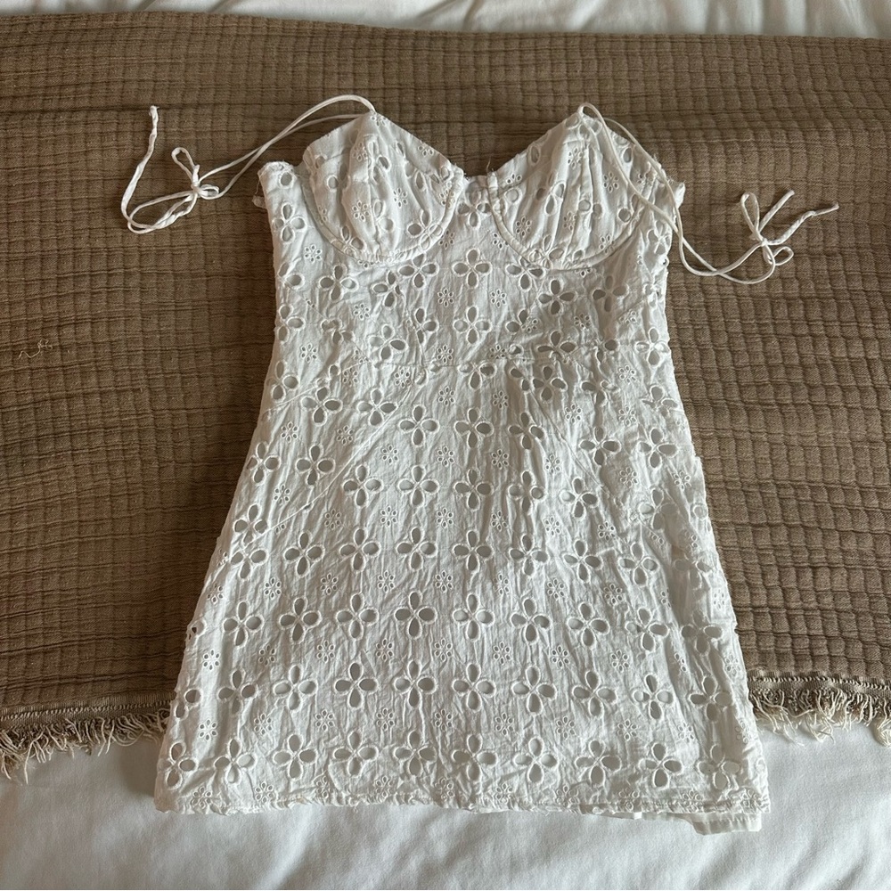 Floral Eyelet Mini Dress